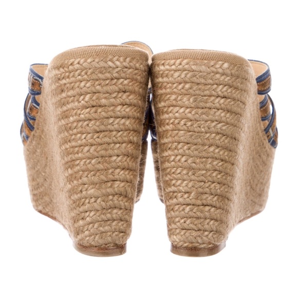 CHRISTIAN LOUBOUTIN size 38 printed wedge heels - Picture 4 of 15